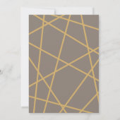 Moderne Geometrische Brons Bewerkbare Kleur Weddin Kaart (Achterkant)