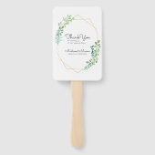 Moderne geometrische bruiloft dank u handwaaier (Achterkant)