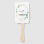 Moderne geometrische bruiloft dank u handwaaier (Voorkant)