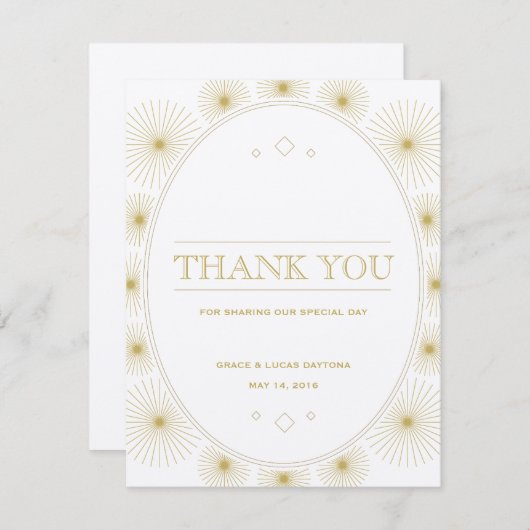 Moderne geometrische burst Hartelijk dank Bedankkaart (Voorkant / Achterkant)