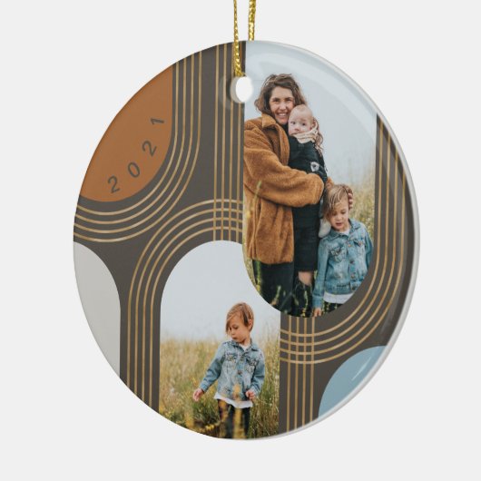 Moderne geometrische concentric Golden Arches 2 fo Keramisch Ornament (Links)