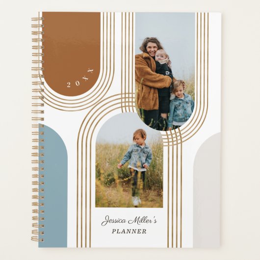 Moderne geometrische concentric Golden Arches 2 fo Planner (Voorkant)