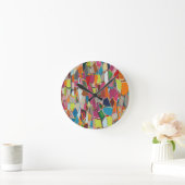 Moderne geometrische deco voor kunst met meerdere ronde klok (Huis)