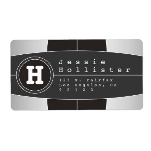 Moderne geometrische designretouradres etiket