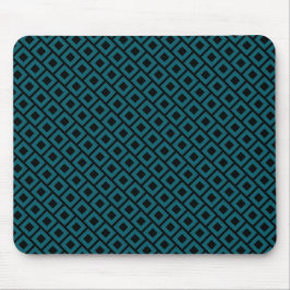 Moderne geometrische diamantpatroon in diep teal muismat
