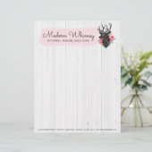 Moderne geometrische dieper- en Shabby-Rozen Rusti Persoonlijk Briefhoofd (Staand voorkant)