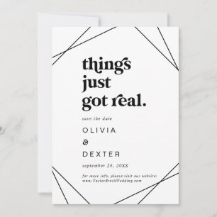 Moderne geometrische dingen zijn pas echt geworden save the date