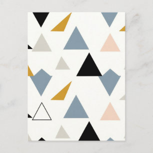 Moderne Geometrische Driehoeken Patroon Briefkaart