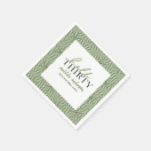 Moderne geometrische en script 30e verjaardag servet (Hoek)