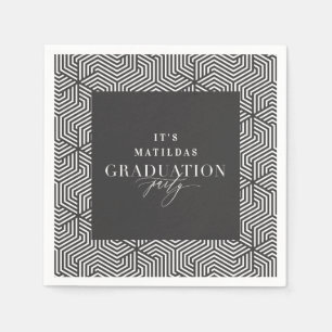Moderne geometrische en scriptgraduatie-partij servet