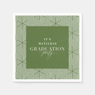 Moderne geometrische en scriptgraduatie-partij servet