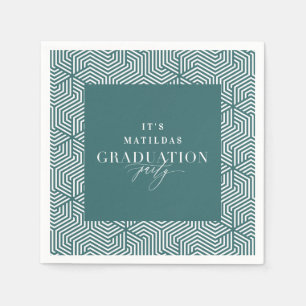 Moderne geometrische en scriptgraduatie-partij servet
