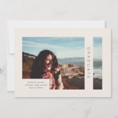 Moderne Geometrische Foto Afstudeer Uitnodiging (Voorkant)