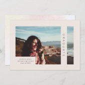 Moderne Geometrische Foto Afstudeer Uitnodiging (Voorkant / Achterkant)