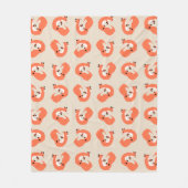 Moderne geometrische foxpatroon fleece deken (Voorkant)