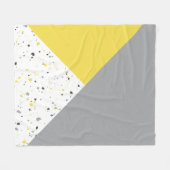 Moderne geometrische gele grijze terrazzo patroon fleece deken (Voorkant (Horizontaal))