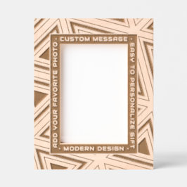 Moderne Geometrische Gepersonaliseerde Gravure Art Gegraveerde Lijstjes