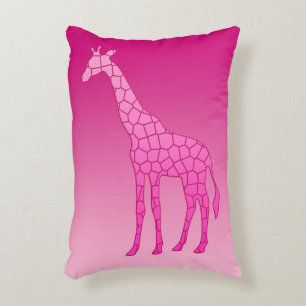 Moderne geometrische Giraffe, fusie en lichtroze Decoratief Kussen
