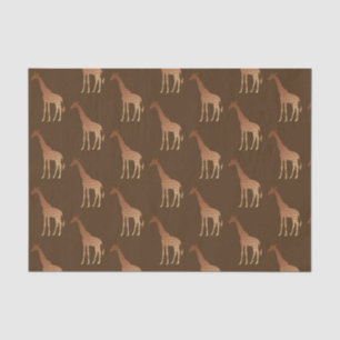 Moderne geometrische Giraffe, koper en bruin Tissuepapier