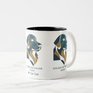 Moderne Geometrische Golden Retriever Moeder Mok A