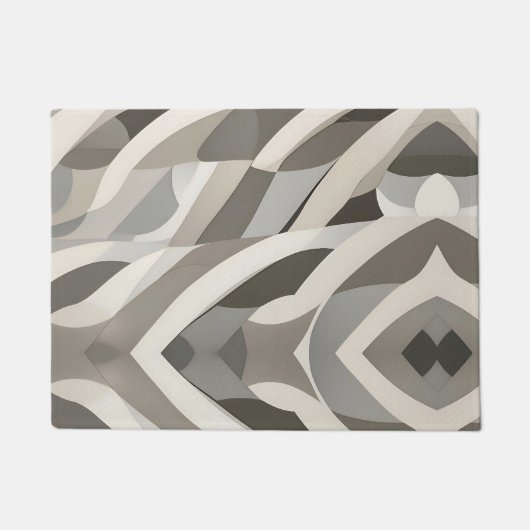 Moderne geometrische golfpatroon deurmat (Voorkant)