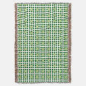 Moderne geometrische groene bosvierkanten patroon deken (Voorkant Verticaal)