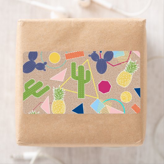 Moderne geometrische herinneringen geïnspireerd pa etiket (Insitu)