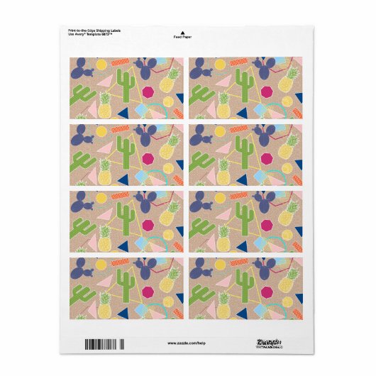 Moderne geometrische herinneringen geïnspireerd pa etiket (Full Sheet)