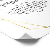 Moderne geometrische 'In liefdevolle herinnering'  Poster (Hoek)