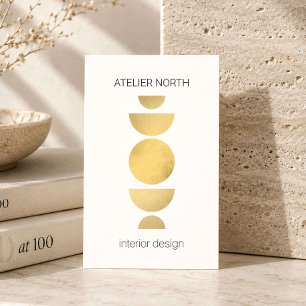 Moderne geometrische interieurontwerper Ivory Visitekaartje