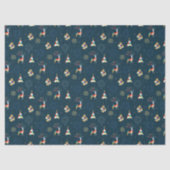 Moderne geometrische kerstboom rendier tissuepapier (Voorkant)