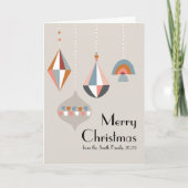 Moderne geometrische kerstdagen kaart (Voorkant)