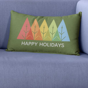 Moderne geometrische kleur overlappende Kerstmis Kussen