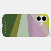 Moderne geometrische kleurenblok Paarse groene naa Case-Mate iPhone Case (Achterkant (horizontaal))