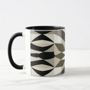 Moderne geometrische koffiemok Neutrale aardeton Mok
