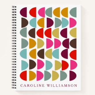 Moderne Geometrische kunst in het aardherfst, spec Notitieboek