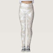 Moderne geometrische kunst witte grijze leggings v (Voorkant)