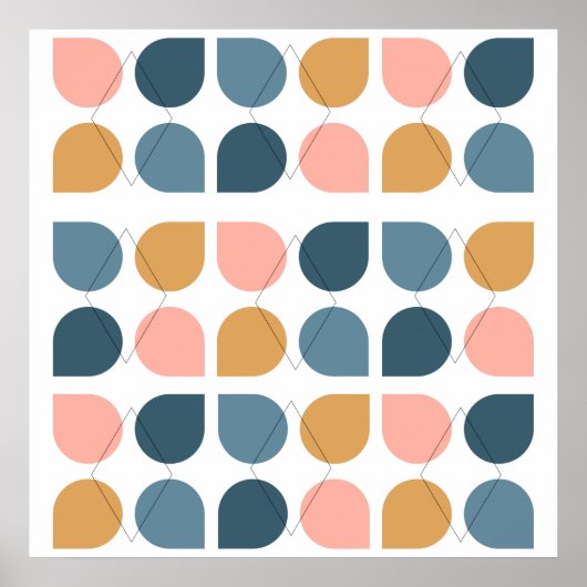 Moderne geometrische kunstontwerpen uit de middele poster (Voorkant)