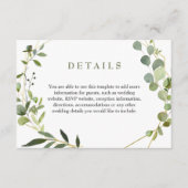 Moderne Geometrische Lijst van Eucalyptus Weddensc Informatiekaartje (Voorkant)