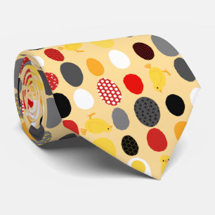 Moderne Geometrische memphis-stijl Chicken Eggs Stropdas