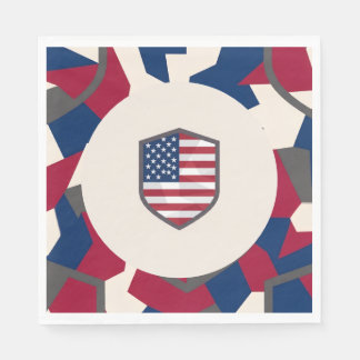 Moderne Geometrische Militaire Patriotische Trots Servet