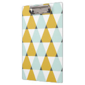 Moderne Geometrische Mint Yellow Triangles Patroon Klembord (Links)