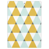Moderne Geometrische Mint Yellow Triangles Patroon Klembord (Achterkant)