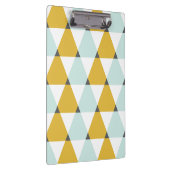 Moderne Geometrische Mint Yellow Triangles Patroon Klembord (Rechts)