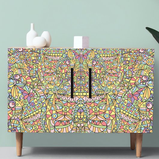 Moderne geometrische mozaïekpatchwork-ontkoppeling tissuepapier