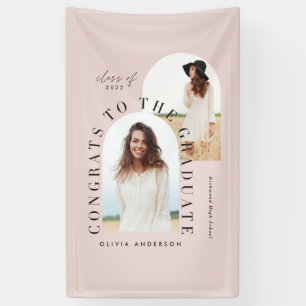 Moderne geometrische multi-foto boogbanne afstuder spandoek