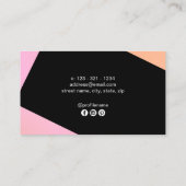 Moderne geometrische nagellak visitekaartje (Achterkant)