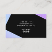 Moderne geometrische nagellak visitekaartje (Achterkant)