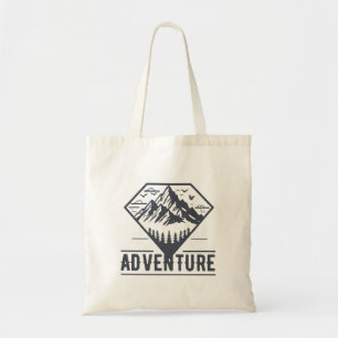 Moderne Geometrische Natuur bergen avontuur Tote Bag