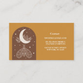 Moderne Geometrische neutrale Tonen Yoga Visitekaa Visitekaartje (Achterkant)